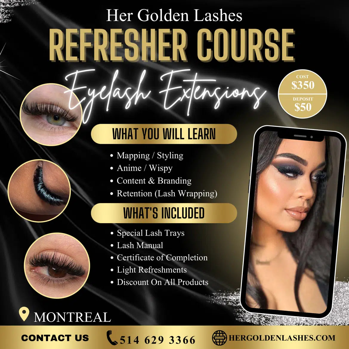 Advanced Training Poster – Her Golden Lashes